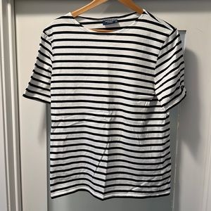 Levant Modern Breton Stripe Short Sleeve Shirt by Saint James - size L
